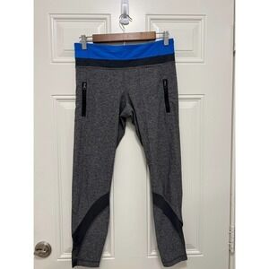 Lululemon Women's Inspire Tight II Grey/Blue Leggings Sz 8